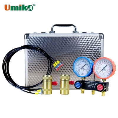 High Precision AC Pressure Gauge Set Adjustable Compact Multifunctional